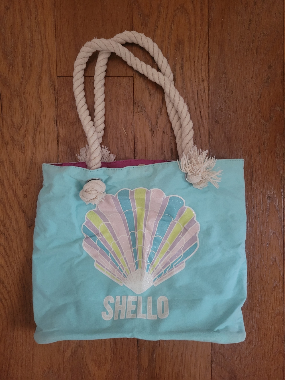 Beach Tote Bag in Light Blue